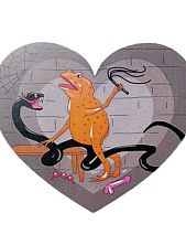 Открытка валентинка «Жаба и гадюка» №2