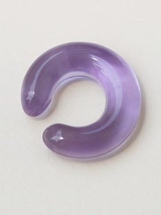 Кафф глянцевый, стекло, сиреневый прозрачный