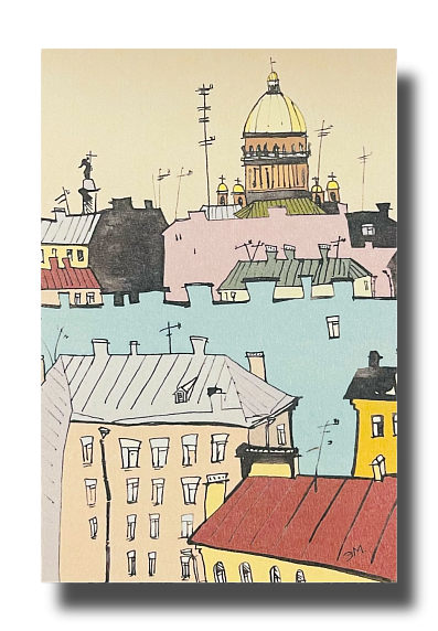 Открытка «Крыши Петербурга №2», Elizabeth Madar, фото 1.
