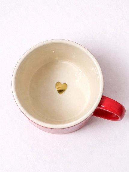 Кружка ручной работы Тата вытворяет/NF ceramics «Люблю твою попу», красная, керамика, 500 мл, фото 3.