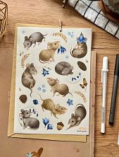 Стикерпак «Полевые мышата»