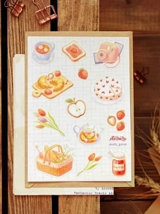 Стикерпак «Чай и десерты», А6
