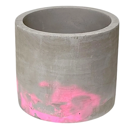 Кашпо Детали решают «Средняя деталь», бетонное, серо-розовый, фото 3.
