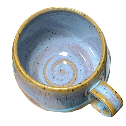 Кружка ручной работы Рассвет «Закатные переливы», фиолетовая, керамика, 350 мл, фото 2.