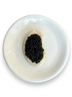 Блюдце «Бутерброд с чёрной икрой», керамика