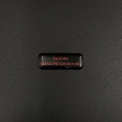 3Д Стикер на телефон Подписные изделия «J'adore», объёмный, красный на черном, фото 2.