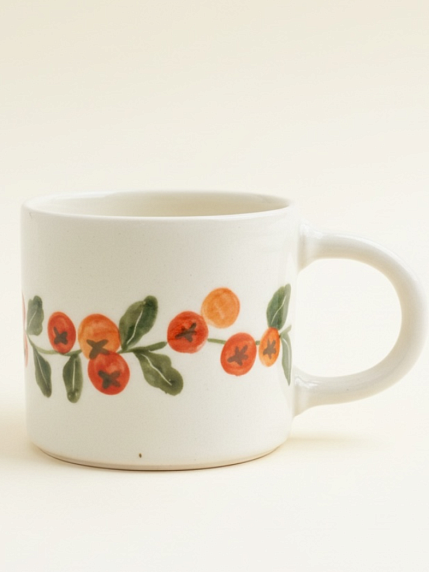 Кружка ручной работы Yellowscoop «Помидорки черри», керамика, 250 мл, фото 2.