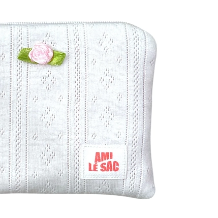 Мини-кошелёк ручной работы АМИ (Ami lé sac) , белый, фото 2.