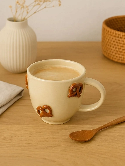 Кружка ручной работы Ловетанн керамика «Крендельки», керамика, 300 мл, фото 5.