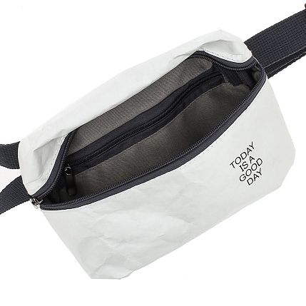 Поясная сумка Ranzel Bags «Dirox White», тайвек, белая, фото 3.