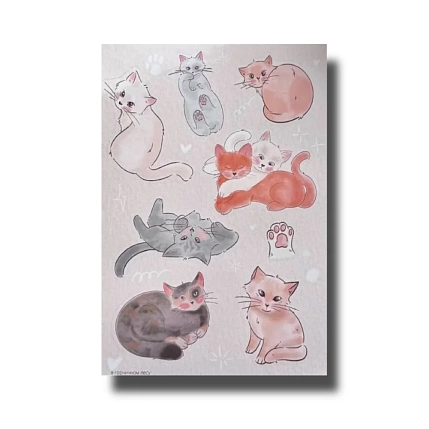 Стикерпак «Котята», А6, фото 1.