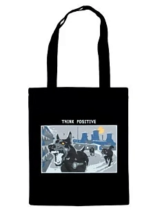 Сумка шоппер Barking Store «Think positive», чёрный
