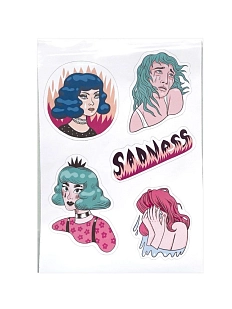 Стикерпак Валя Карнавалова «Sadness»,  А5, 5 наклеек
