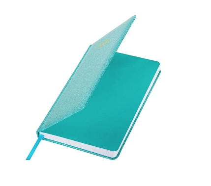 Ежедневник датированный 2026 BRAUBERG «Sparkle», бирюзовый, А5, фото 3.