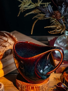 Кружка ручной работы Лутиэн VELES «Полночь Волшебства», фарфор, 450 мл