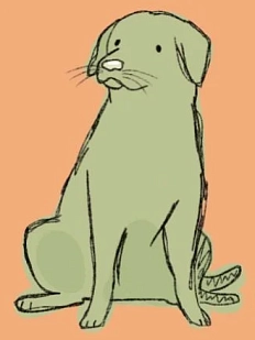 3D Стикер на телефон Pablo Radini «Зелёная собачка», объёмный