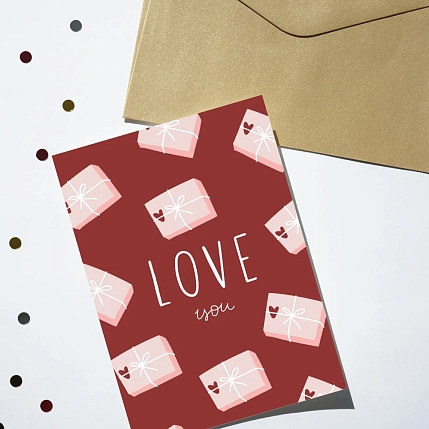 Открытка DARI DARI «Love you», А6, фото 2.