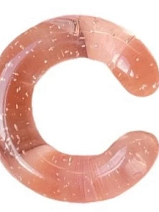 Кафф Лампджой глянцевый, стекло, персиковый прозрачный