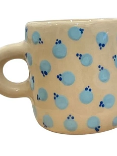 Кружка ручной работы Малёма с росписью Голубика, керамика, 350 мл