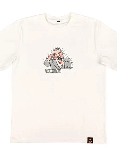 Футболка «Old school wordle / Жопа», S жен., белый