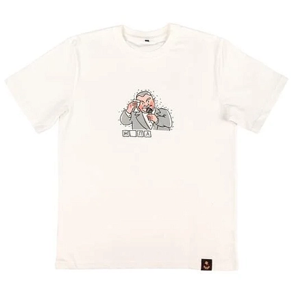 Футболка «Old school wordle / Жопа», S жен., белый, фото 1.