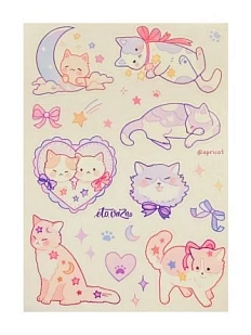 Стикерпак «Лунные котики», А6