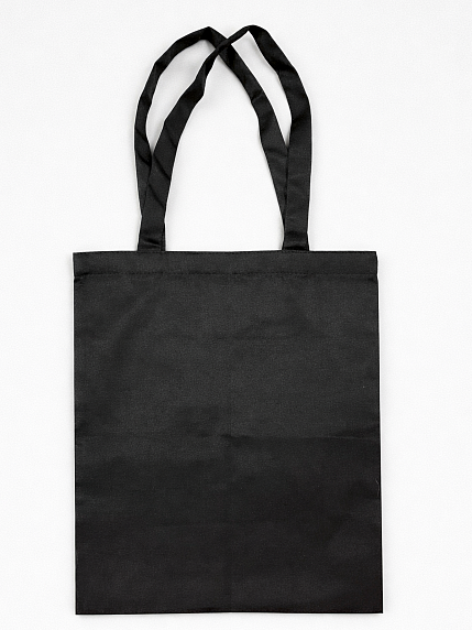 Сумка шоппер с надписью «Хочу кофе, гранатомет..», хлопок, чёрный, фото 2.