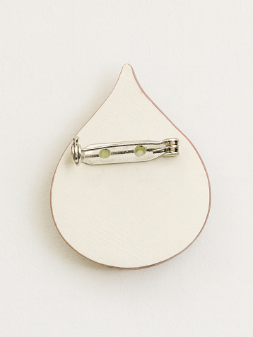 Брошь ручной работы Екатерина Юдо «Инжир», бронзовая, керамика, фото 4.