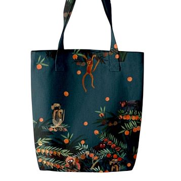 Сумка шоппер «Странненьким можно всё», хлопок, сине-зелёный, фото 2.
