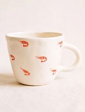 Чашка для чая ручной работы Креветки, керамика, 250 мл