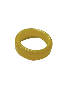 Кольцо Керко стеклянное желтое матовое