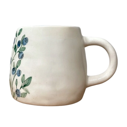 Кружка ручной работы Верба керамика бочонок «Черника», керамика, 300 мл, фото 5.