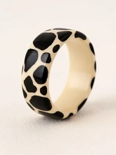 Кольцо Боттери керамика далматиновое, керамика