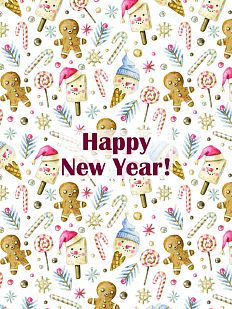 Открытка на Новый год «Happy New Year»