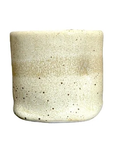 Стакан ручной работы «С пальцем», яичный, керамика, 200 мл