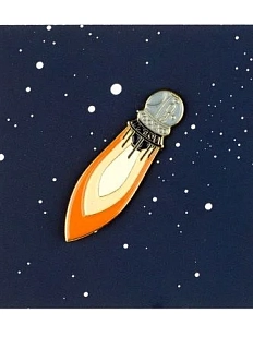 Металлический значок Heart of Moscow «Спутник 55» серия Космос 1961