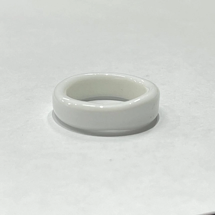 Кольцо Керко стеклянное белое, фото 2.
