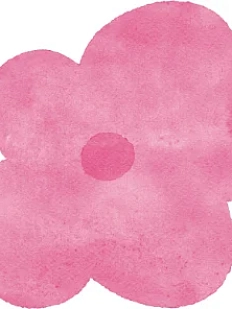 3D Стикер на телефон «Цветочек», розовый, объёмный, 3 см