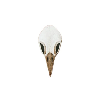 Деревянная брошка «Птичий череп», фото 1.