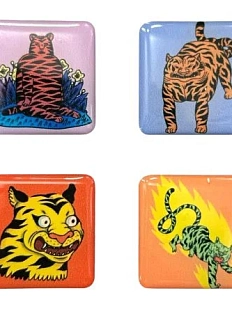 Набор 3Д стикеров Валя Карнавалова на телефон «Тигры №1», 2,5 х 2,5 см