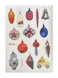Стикерпак «Ёлочные игрушки», А6