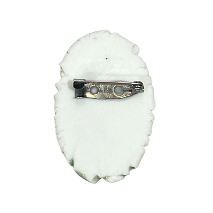 Брошь ручной работы «Лист», розовая, керамика, фото 2.