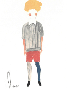 Открытка «Портрет мальчика в белой рубашке», Максим Савва