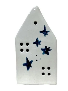 Подсвечник ручной работы «Домик» с перламутром