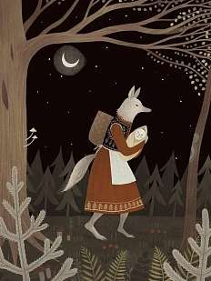 Открытка «Похищение волчицей», Дворникова Александра