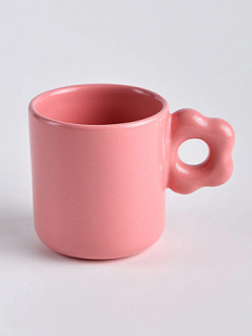 Кружка ручной работы ОХ! керамика «Цвет-ок», розовая, керамика, 350 мл