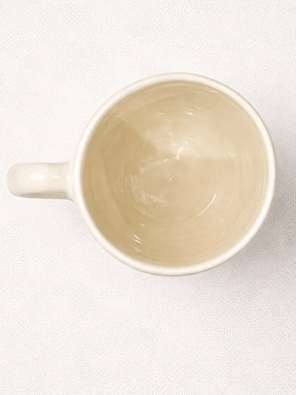 Кружка ручной работы НАДО ЖЕ с росписью «Девочка с котиком», белая, керамика, 300 мл, фото 4.