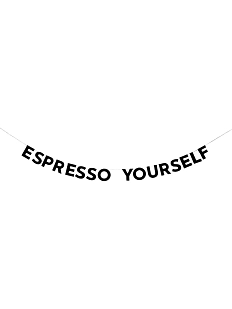 Бумажная гирлянда из букв Tak.sebe.prazdnik «ESPRESSO YOURSELF», чёрная, картон, 240 г/м²