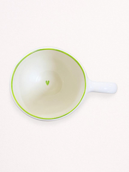 Кружка ручной работы круглая «Действуй из любви», керамика, 400 мл, фото 3.