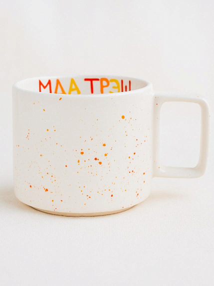 Кружка ручной работы «Мда треш», керамика, 350 мл, фото 1.